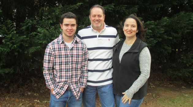 Mike Raines and his family